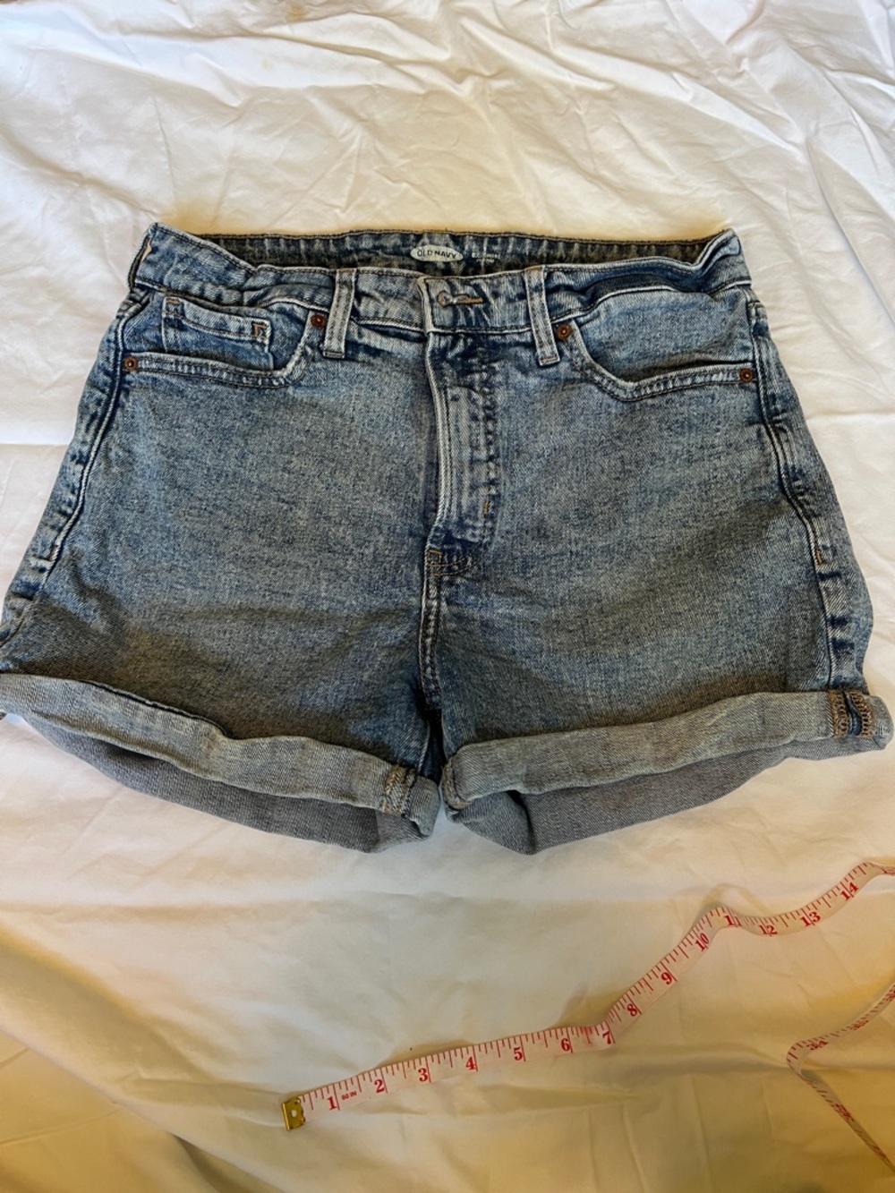 Old Navy Light Blue Rolled-Hem Denim Shorts